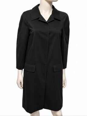 ​JIL SANDER | Archive SS2010 Raf Simons Black Technical Snap-Front Car Coat - 34